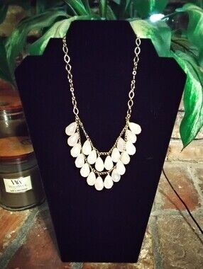 Elegant Soft PinkTeardrop Statement Necklace - Women Jewelry